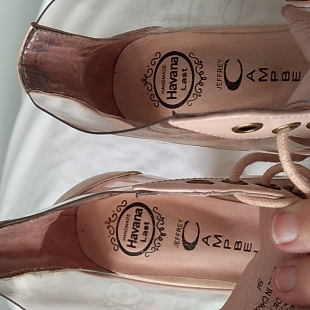 *LAST CHANCE *❗Jeffrey Campbell Cleata in Blush Neutral Pink boots - Picture 10 of 16